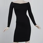Fashion sexy cross front V neck women clothing dress