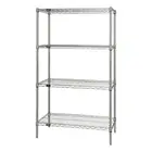 Adjustable storage 4 tiers shelf rack metal wire shelving