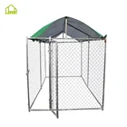 Hot galvanized silver metal big chain link kennel runs/durable dog kennel panels for sale