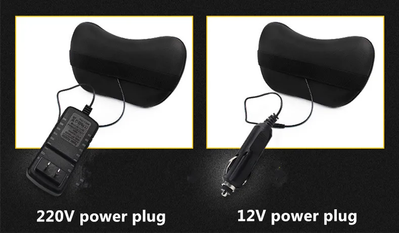 Portable Car Headrest, PU & Hood Car Seat Cushion Cushion Head Massager Electric Lumbar Neck Warmer (15)