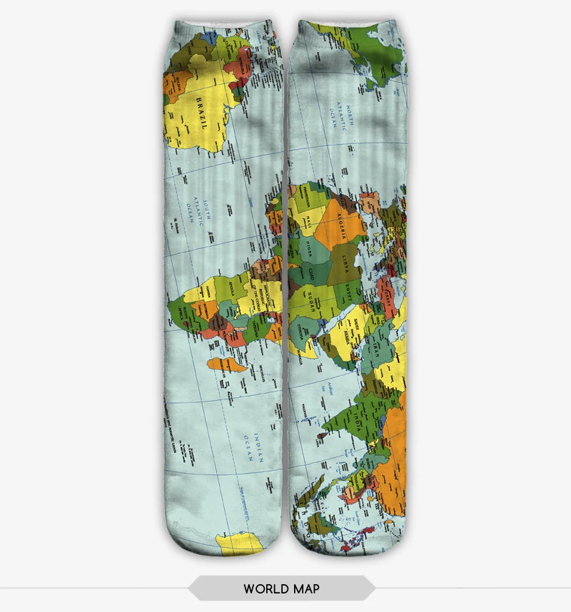 2015 new arrival world map subway map digital printing fashion individual design stockings netherstock Bas free shipping