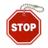 cheap promotion custom reflector stop sign keytag holder