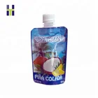 custom printed liquid stand up pouch with spout