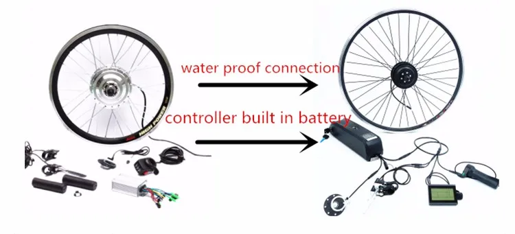 Professional 36V 250w/350W Electric bicycle Kit with water proof ,lithium battery in China