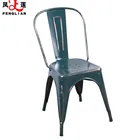 High Quality Retro Rusty Colour Finishing Metal Dining Chair