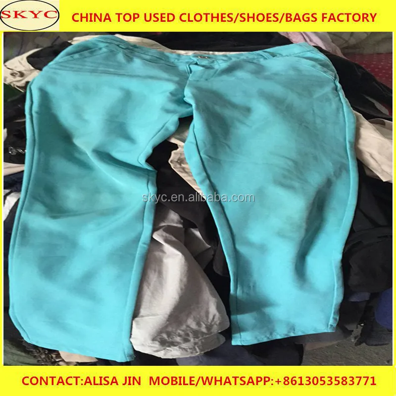 Second hand clothing Nigeria market hot sale summer used clothes bales 90kg from China suppliers of Dongguan
