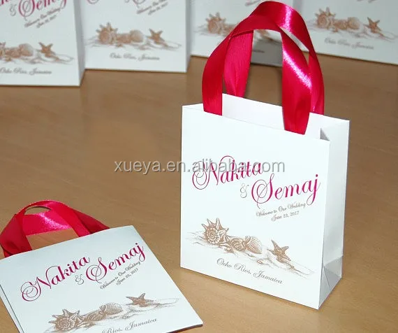 customized lovely paper boutique wedding gift bag