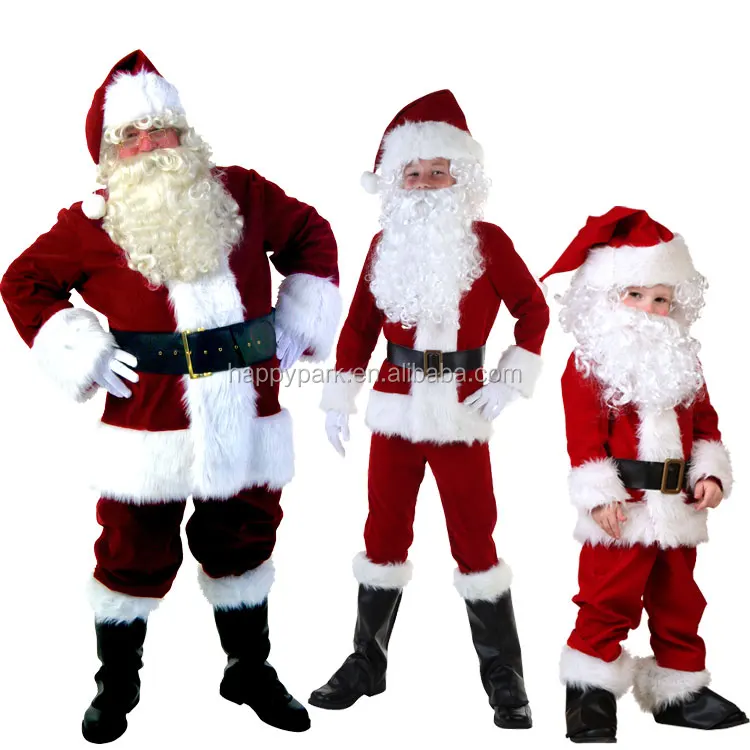 כל גדלים זמינים ילדי סנטה קלאוס חליפת עבור חג המולד
