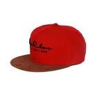 Hot Sale Custom Top Quality Newest Cool Pattern Fashion Red Flat Brim Snapback Hip-Hop Cap Vintage Sports Cap