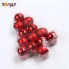 13pcs 4cm Personalized Mini Christmas Ball Transparent Tree Shaped Boxes Packing Plastic Christmas Balls