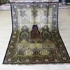 4.5x6.5 feet 137x198 cm pure silk hand knotted traditional Persian rug