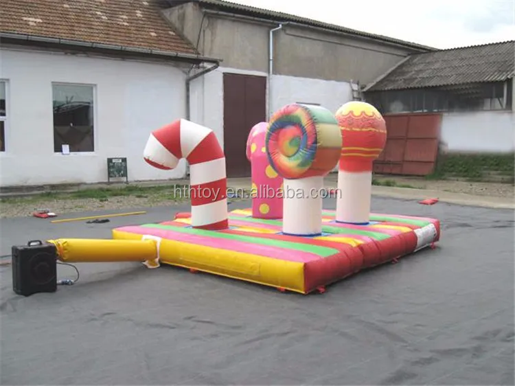 0.55mm plato pvc activity candy kids inflatable play bed air mattress