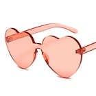 2020 fashion Colorful heart frame women sunglasses pink, red, blue ,brown, clear colors