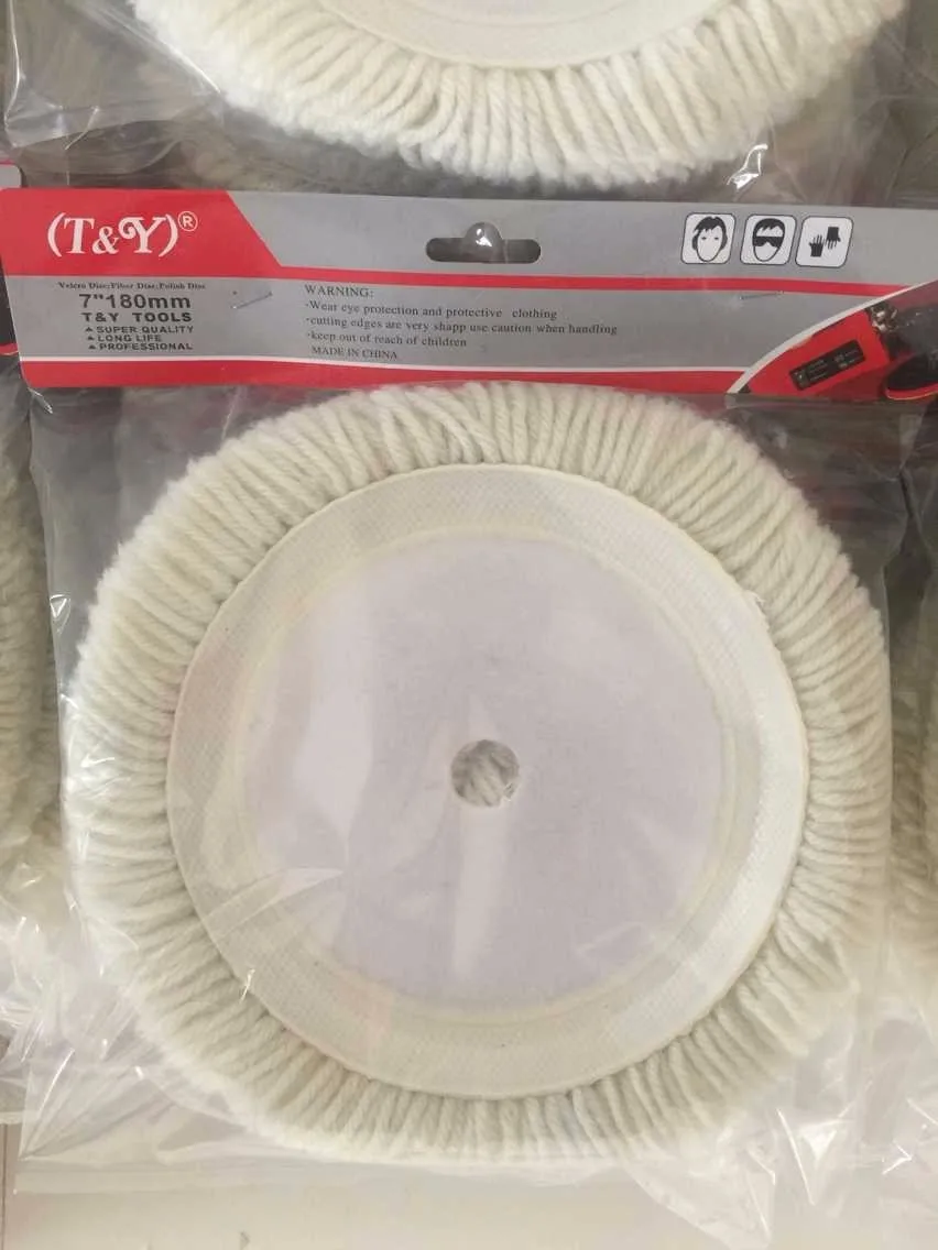 8'' Wool Double Sided Buffing Pad For Compound Cutting And Polishing