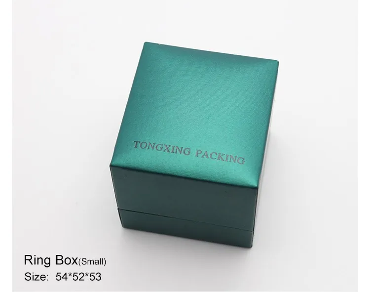 High quality factory wholesale green plastic jewelry gift box with black velvet insert