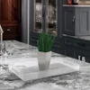 Acrylic Tray for Coffee Table Breakfast Tea Food Butler - Decorative Display Countertop Kitchen Vanity Serve Tray