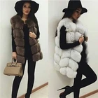 2019 Women's Latest Real Fox Fur Vest Fox Fur Gilet