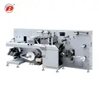 Narrow Web Single Color Flexo Printing and Semi Rotary automatic Die Cutting Machine