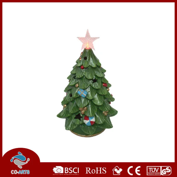 powered tabletop lighted tree ceramic christmas tree for home