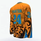 Custom Sweatshirt Jersey Hockey Orange Custom Team Hockey Jersey Sweatshirt