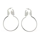 KDA6596 fashion design fancy big hoop safety pin earrings
