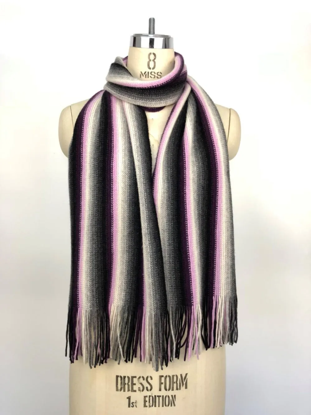 girls hot sell multicolor tessles cashmere scarf