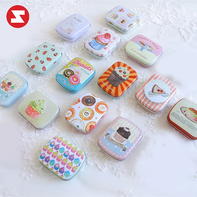 portable gift cute cartoon custom small metal mini candy tin box
