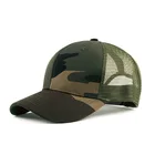 Top Quality distressed camo hat mesh back baseball cap