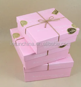 luxury gift box, paper packaging box for gift,flat pack ribbon