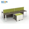 4 seat office workstation cubicle wooden office table design bank furniture