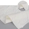 Zhejiang textile plain jacquard poly spun white chinese flower quilt fabric