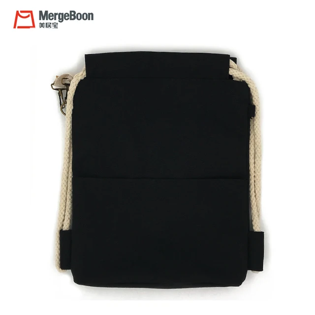 good quality eco friendly canvas cotton drawstring bag backpack