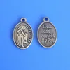 antique st francis medal, bless and protect my pet dog it tag