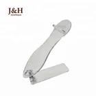 J&H Storefixture Clear Acrylic Slant Back Style Shoe Display Riser Single Shoe Stand Acrylic Shoe Display Rack Holder