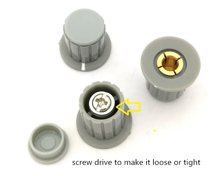 good quality black grey knobs with 4mm shaft use plastic metal knob