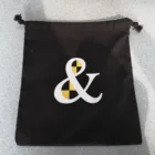 eco friendly logo customized promotion canvas golden foil branded drawstring bag