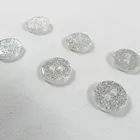 18L silver glitter round button 2 holes plastic button Shirt plastic button