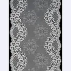 white flower knit 3d tulle fall plate floral guipure lace trim for border fabric