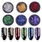 12 colors Pretty Nail Designs Laser Nail Glitter Nail Art Supplies