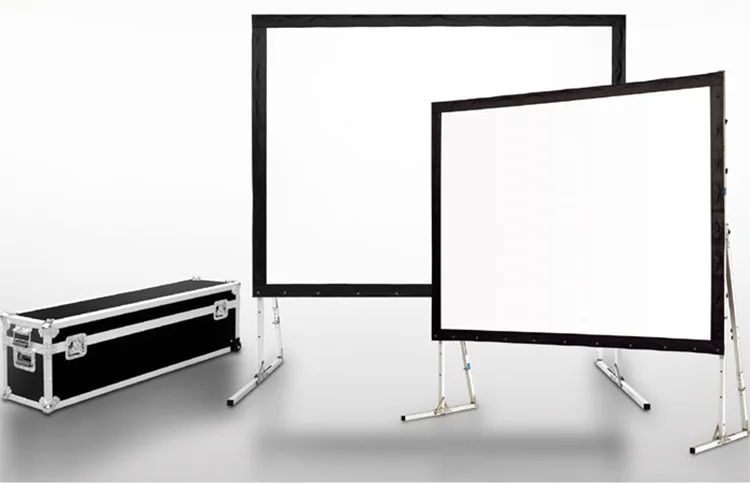 200 Inch Portable Easy Fold Projector Screen / Front and Rear Projection Optional Fast Fold Screen