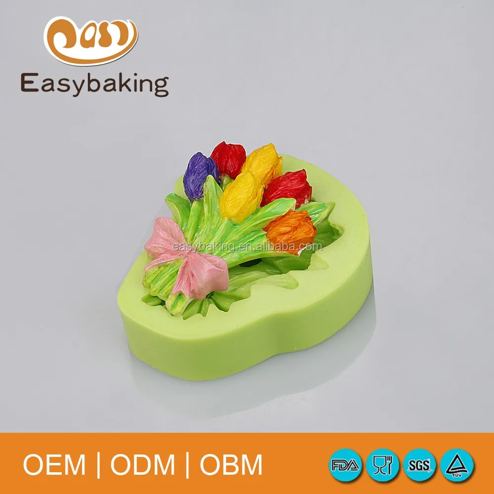 wedding cake decorating elegant lily flower silicone mold