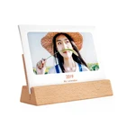 Business Tabletop Wooden Table Card Holder Wooden Business Card Calender Base