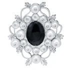 Korean Brooch Wholesale Bulk Brooch Pins Flower Alloy Rhinestone Wedding Brooch Women