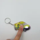 3D custom promotion pvc car keychain led flashlight wholesale / key chain / key ring