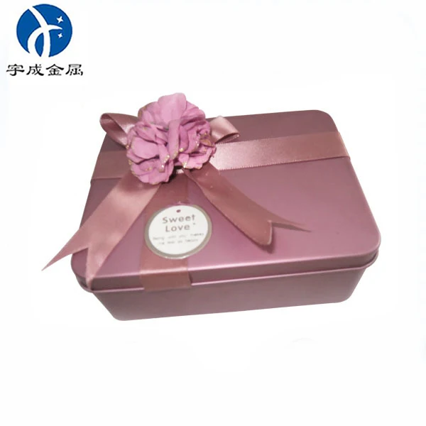 beautiful sweet wedding gift metal craft tin box for candy