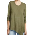 Custom design long sleeves tunic tops women