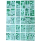 Newest mylar material Customized Shaped Art painting template Amazon Bullet Journal Stencil Set 30 Pcs painting stencil