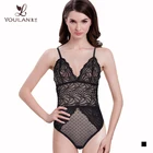 One Piece Body Shape Black Female Bodysuit Sexy Lace Lingerie