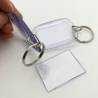 4*5cm custom clear acrylic photo keychains wholesale