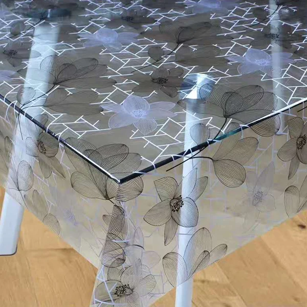clear plastic tablecloth